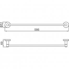 Прямой полотенцедержатель Ledeme L71701U