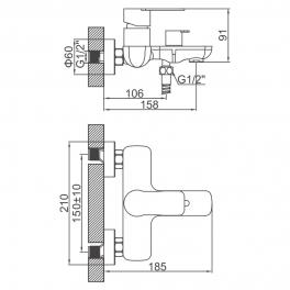 Смеситель для ванны Ledeme L73218