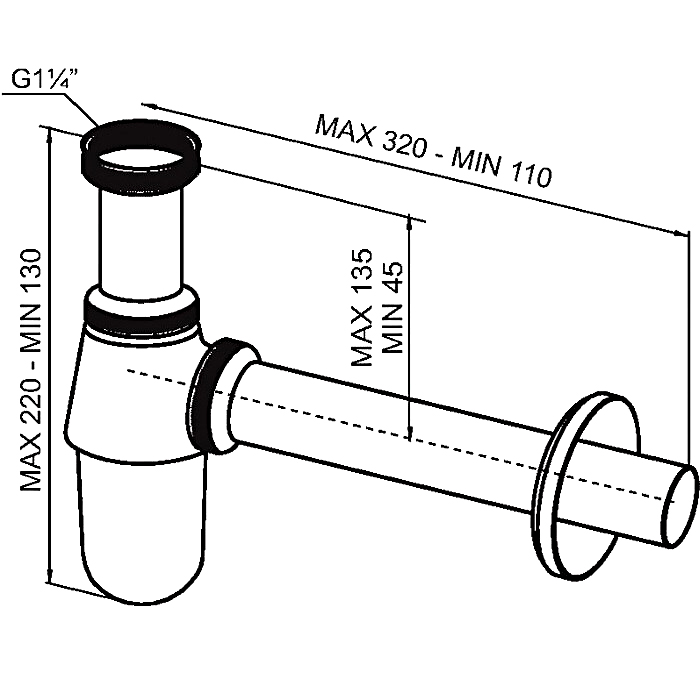 Сифон Ledeme L80B