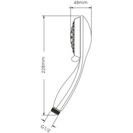 Душевая лейка Ledeme M14 Хром