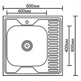 Мойка для кухни из нержавеющей стали Ledeme L96060-L глянцевая