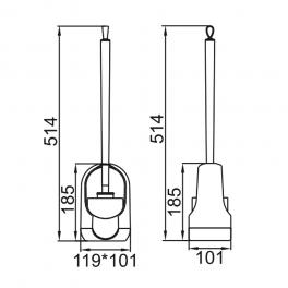 Ершик для унитаза Ledeme L906-1