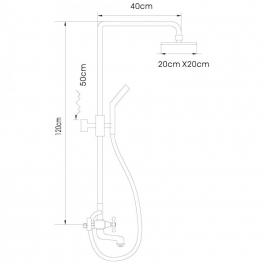 Душевая стойка Ledeme L2485 хром