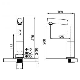 Смеситель для раковины Ledeme L1755-1