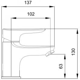 Смеситель для раковины Ledeme L1065