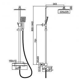 Душевая стойка Ledeme L2424D