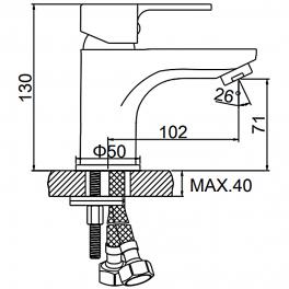 Смеситель для раковины Ledeme L1003